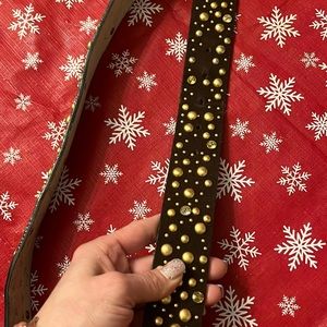 Cute brown belt with studs